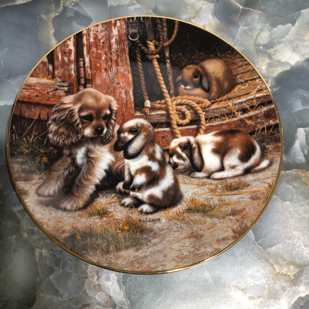 VTG "Mistaken Identity" Hamilton Collector Plate From Farmyard Friends 8 1/8"